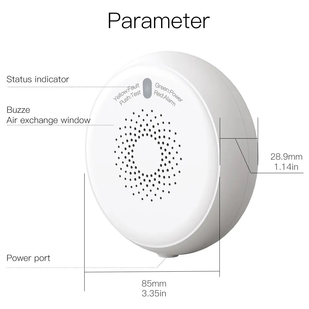 Moes Plastic Home Security Gas Leakage Alarm Detector