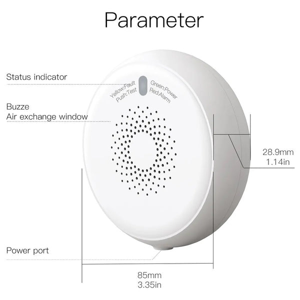 Moes Plastic Home Security Gas Leakage Alarm Detector