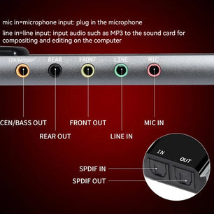 6-in-1  External USB Sound Card Adapter For Laptop