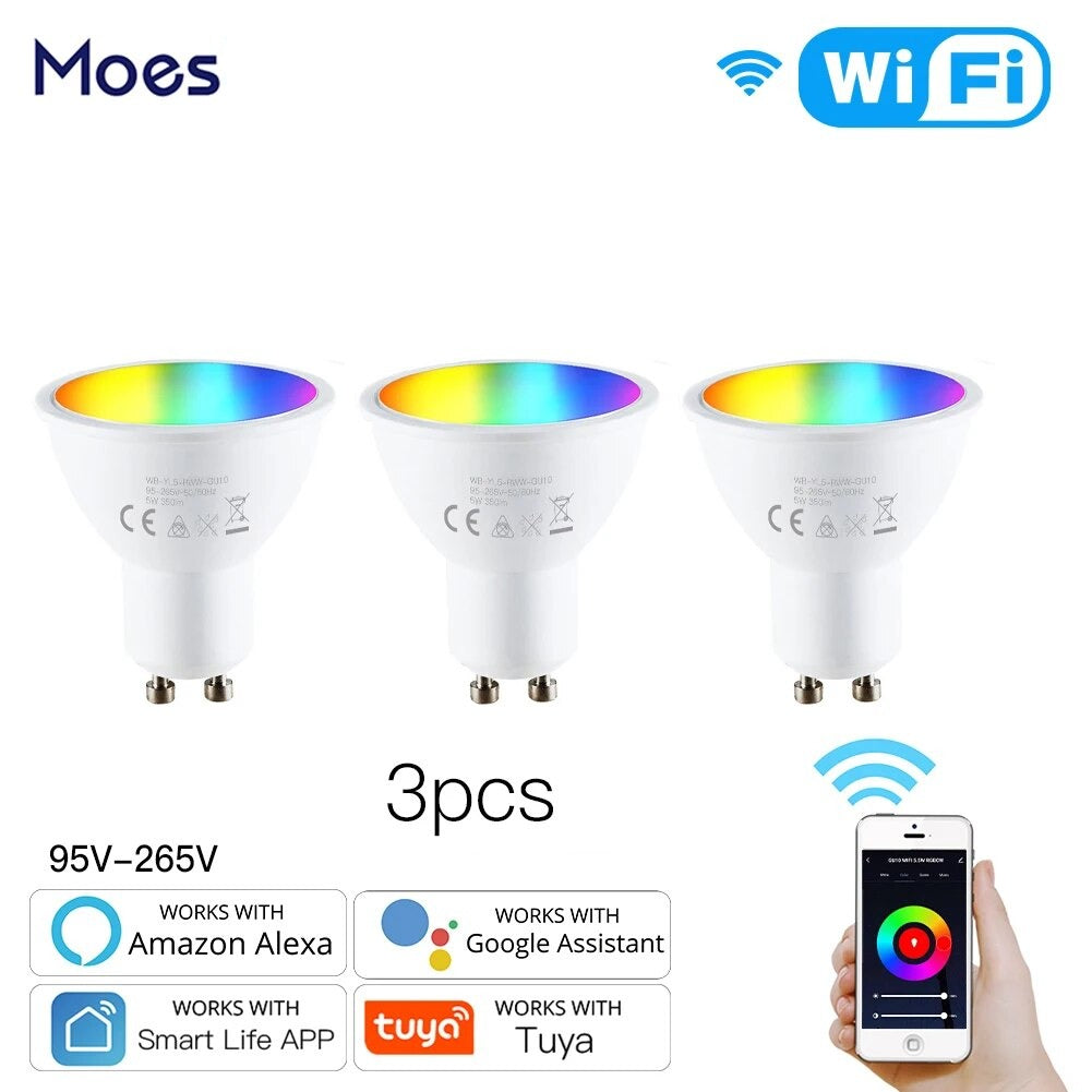 Moes Plastic Dimmable RGB LED Light Smart Remote Control Bulb