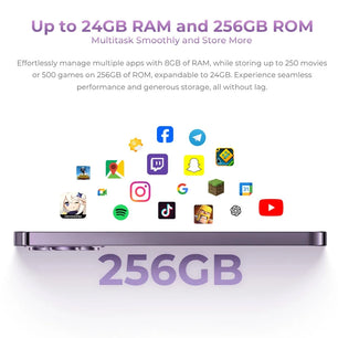 Metallic 5150mAh 8GB RAM 256GB ROM 6.7 Inches FHD Smart Phone