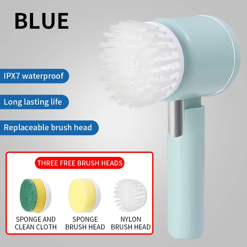 Plastic Wireless Dishwashing Kitchen Electric Cleaning Brush