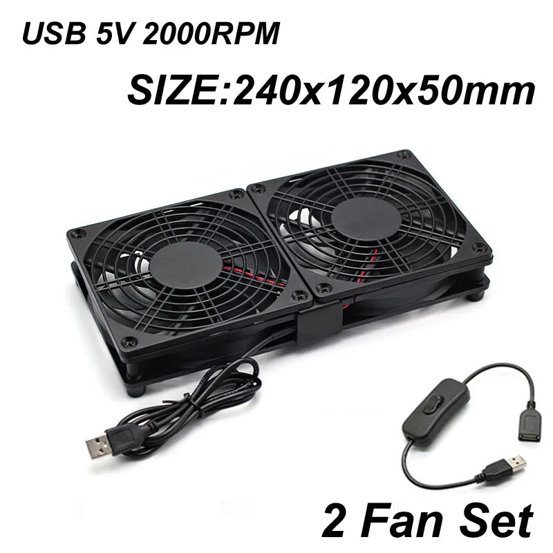 120mm 5V Power Wireless Protective TV Box Cooling Fan Bracket