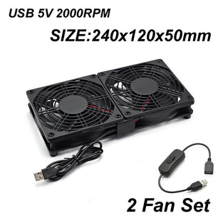 120mm 5V Power Wireless Protective TV Box Cooling Fan Bracket