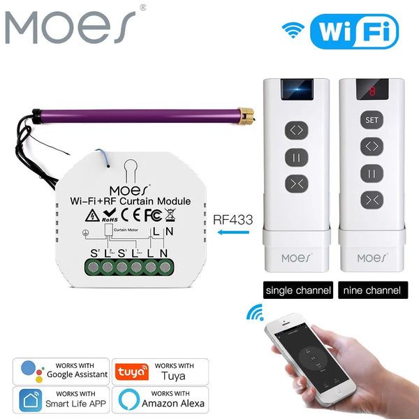 Moes 500W WiFi Electric Roller Switch Remote Control Module