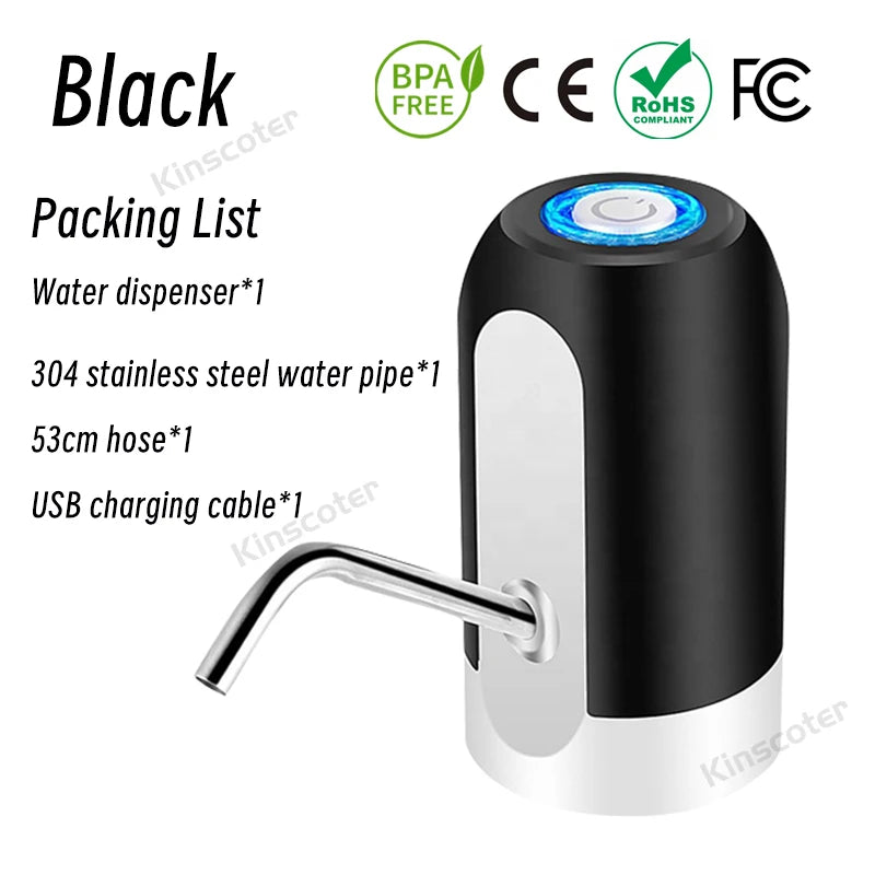 1200mAh Plastic Wireless Rechargeble Automatic Drinking Water Pump