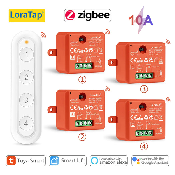 LoraTap Plastic ZigBee 3.0 Rolling Blinds Curtain Switch Module