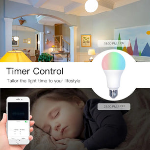 Moes Plastic Dimmable LED Light WIFI Voice Control Smart Bulb