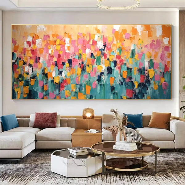 100% Canvas Modern Abstract Pattern Handmade Elegant Oil Painting