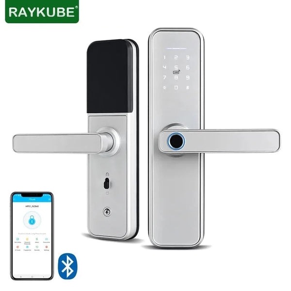 RayKube Aluminium Alloy Fingerprint Digital Smart Door Lock