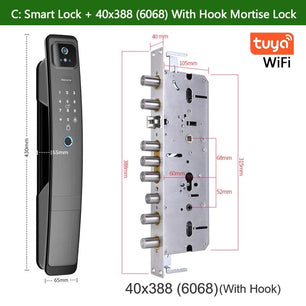 RayKube Aluminium Alloy Fingerprint Digital Smart Door Lock