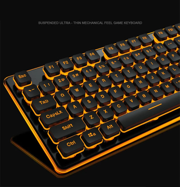 104 Keys 2.4G USB Support Wired Mechanical RGB Gaming Keyboard