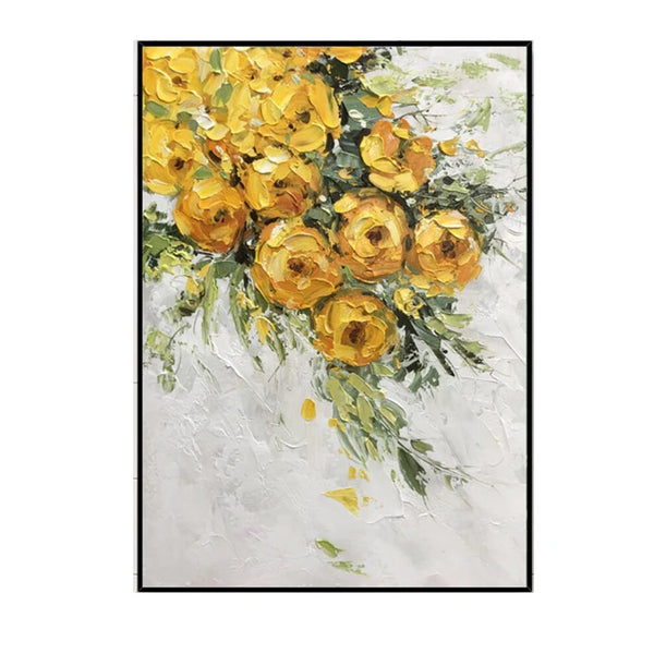 100% Canvas Modern Floral Handmade Elegant Artwork Oil Painting