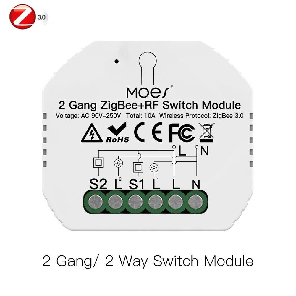 Moes Plastic Smart Voice Control Universal Switch Module