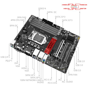 Machinist LGA 1150 M-ATX DDR3 RAM SATA 3 NVME Motherboard