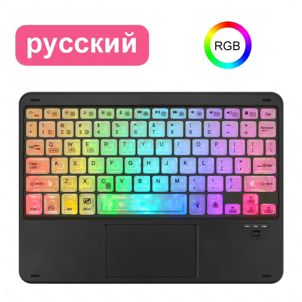 RGB Wireless Bluetooth Keyboard For iPad Android Windows Tablet