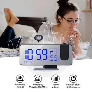 Plastic Bedside Digital Time Display With Temperature And Humidity