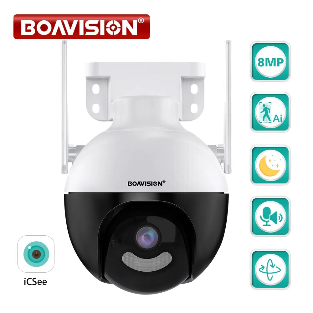 Boavision 8MP Night Vision High Speed Auto Tracking Dome Camera