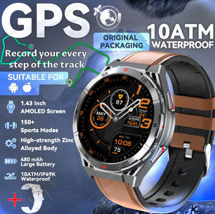 Silica Gel Health Monitor Waterproof Bluetooth Round Smart Watch