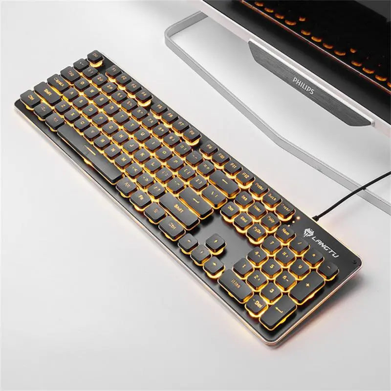 104 Keys 2.4G USB Support Wired Mechanical RGB Gaming Keyboard