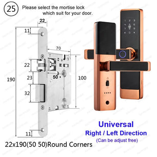 RayKube Aluminium Alloy Fingerprint Digital Smart Door Lock