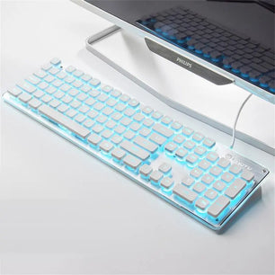 104 Keys 2.4G USB Support Wired Mechanical RGB Gaming Keyboard