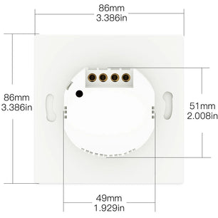 Moes 10A Plastic Panel Remote Control Light Touch Panel Switch