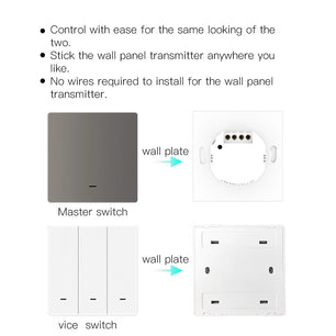 Moes 10A Plastic Panel Remote Control Light Touch Panel Switch