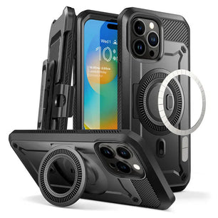 Polycarbonate Full-Body Rugged Bumper Case For iPhone 15 Pro