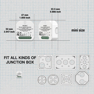 Moes Plastic Panel Bluetooth Smart Light Breaker Switch Module