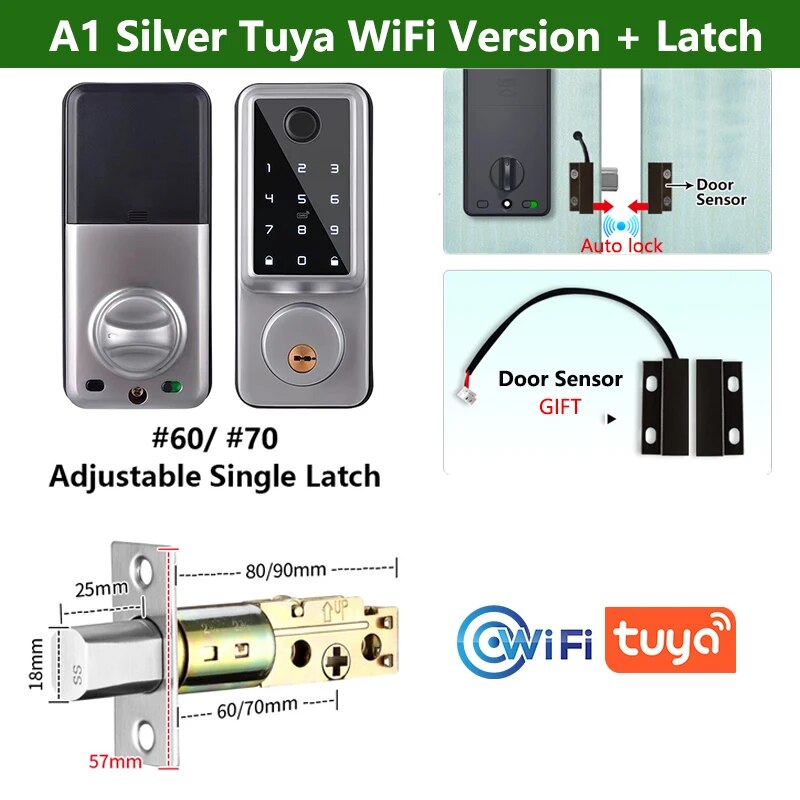 RayKube Aluminium Alloy Fingerprint Digital Smart Door Lock