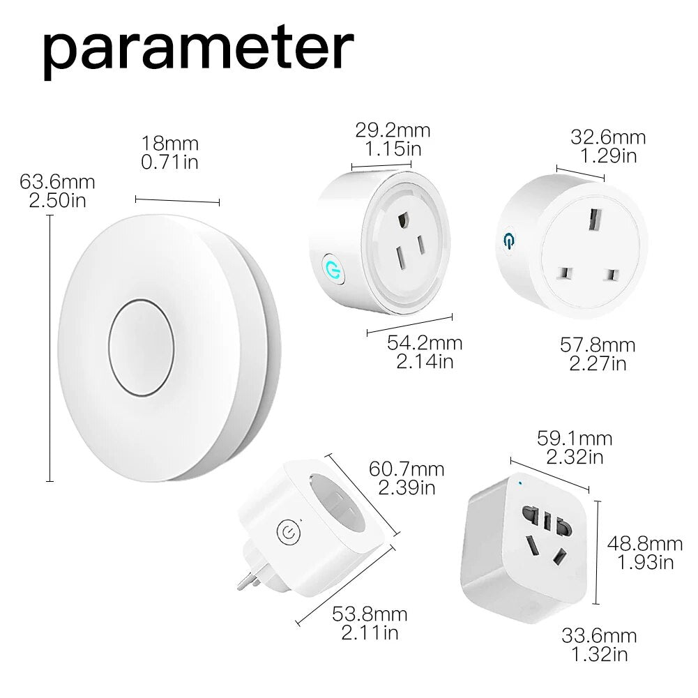 Moes Plastic Panel Smart Wireless Socket Self Powered Air Switch