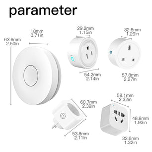 Moes Plastic Panel Smart Wireless Socket Self Powered Air Switch