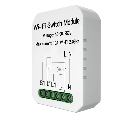 Moes 2.4GHz 1100W Plastic Automatic Wireless WIFI Switch Module