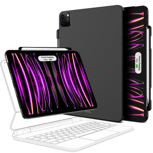 Plastic Protective Shockproof Plain Pattern Magnetic Case For iPad