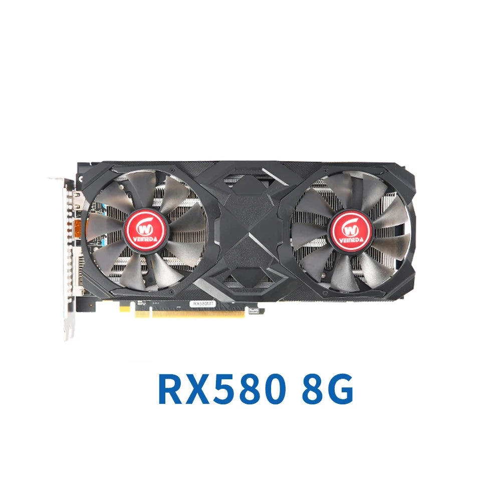 8GB RX580 Series GDDR5 Dual Fans Video Graphics Card For PC