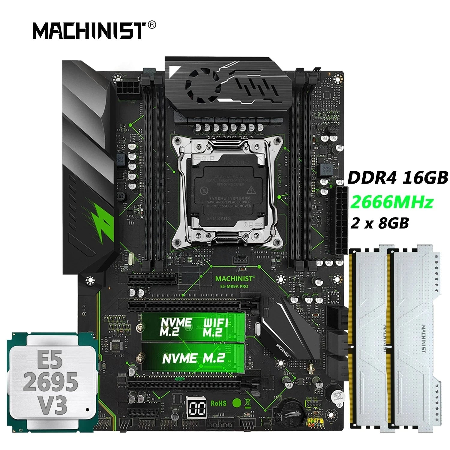 Machinist LGA 2011-3 Intel Xeon E5 2695 V3 Desktop Motherboard Set