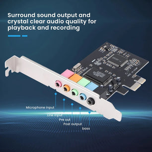 PCI-E 5.1 Computer Audio 6 Channels 3D Sound Card