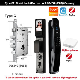 RayKube Aluminium Alloy Fingerprint Digital Smart Door Lock