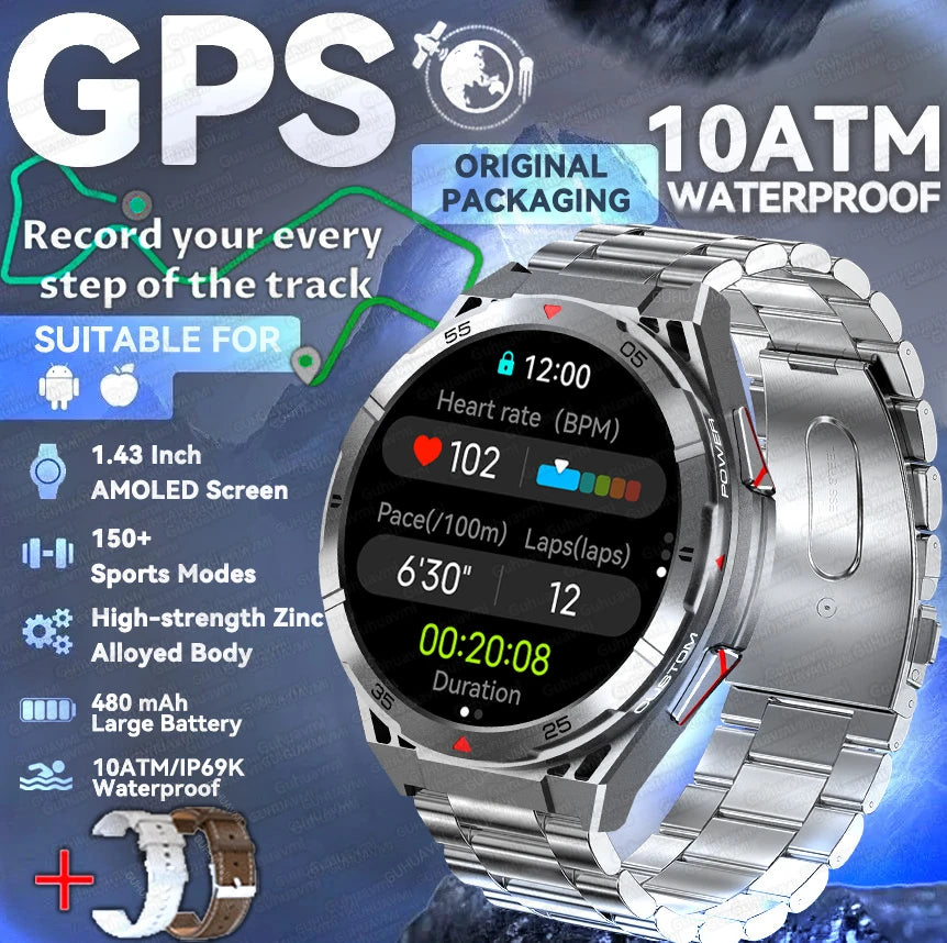 Silica Gel Health Monitor Waterproof Bluetooth Round Smart Watch