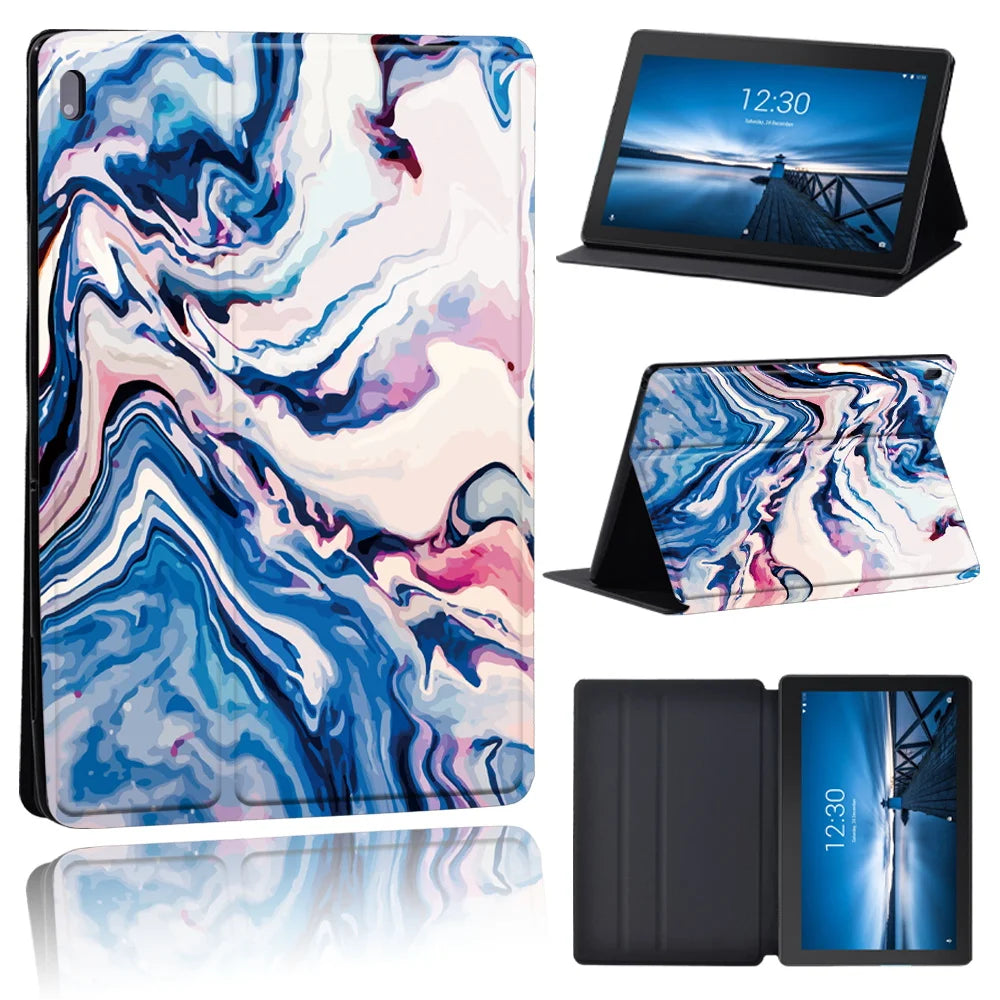 Leather Shockproof Abstract Tablet Cover Compatible For Lenovo