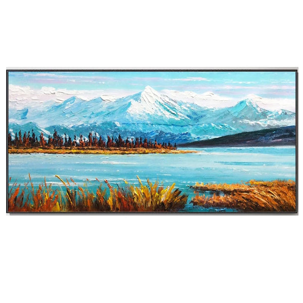 100% Canvas Modern Mountain Handmade Elegant Artwork Oil Painting