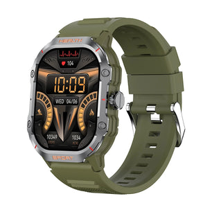 Silica Gel Smart Bluetooth Voice Support Square Shaped Sports Watch