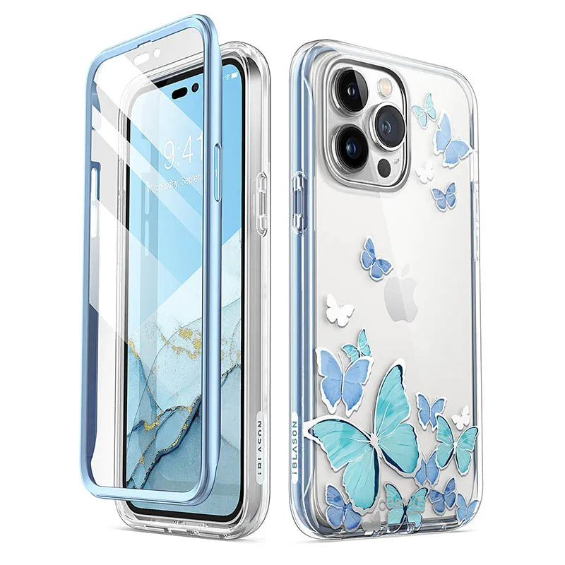 Polycarbonate Full-Body Marble Bumper Case For iPhone 14 Pro Max