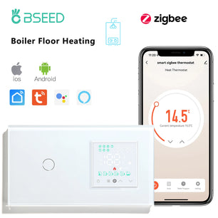 Bseed 10A Glass Panel Touch Light Wall Zigbee Gas Boiler Switch