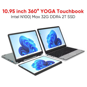 Topton 32G DDR4 2T SSD Portable Touch Screen Intel N100 Laptop