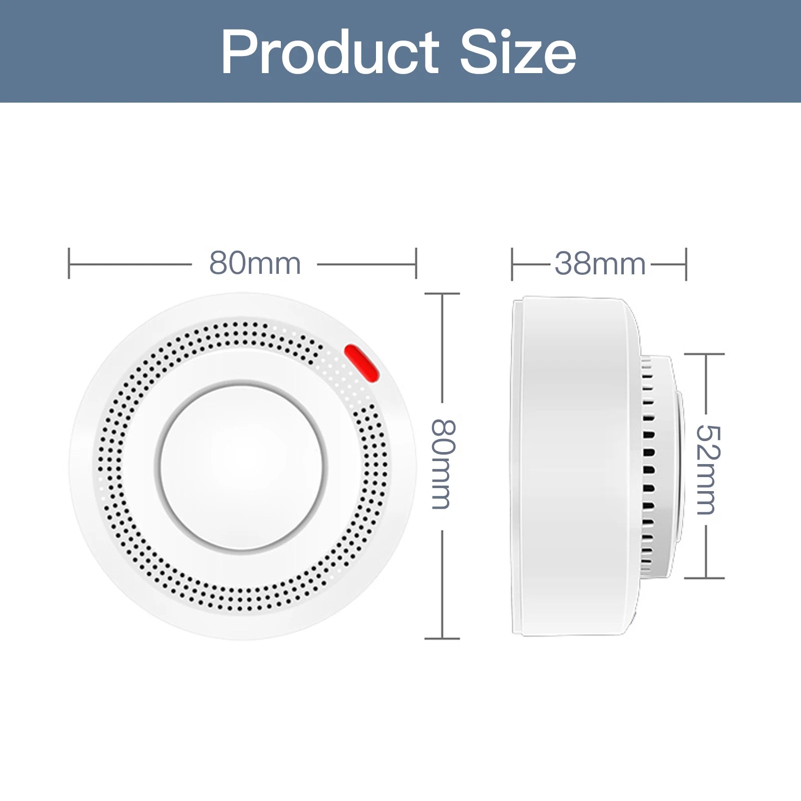 Bseed Plastic Smart Fire Smoke Alarm Detection Optical Sensor