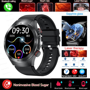 Stainless Steel Health Management Bluetooth Round Smart Watch