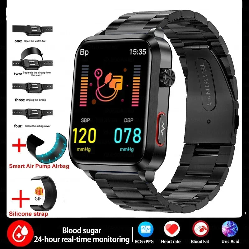 Silica Gel Blood Pressure Measurement Health Bluetooth Smart Watch