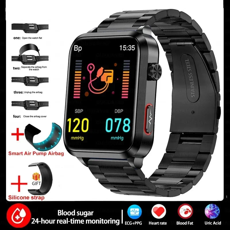 Silica Gel ECG Precise Detection Health Bluetooth Smart Watch